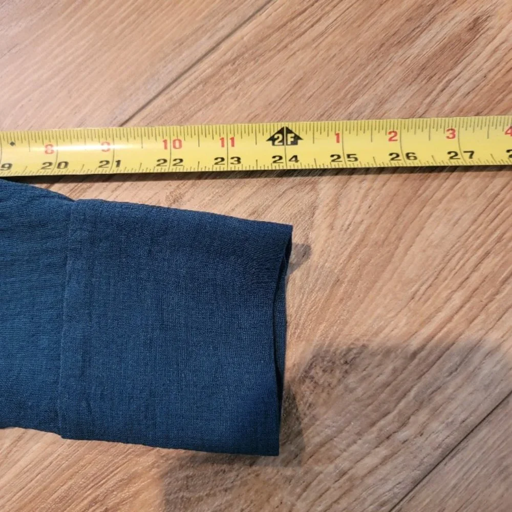 CEFINN Teal Blue Mock Neck Career Office Top Blouse - Size 10 Kate Middleton - Picture 11 of 16